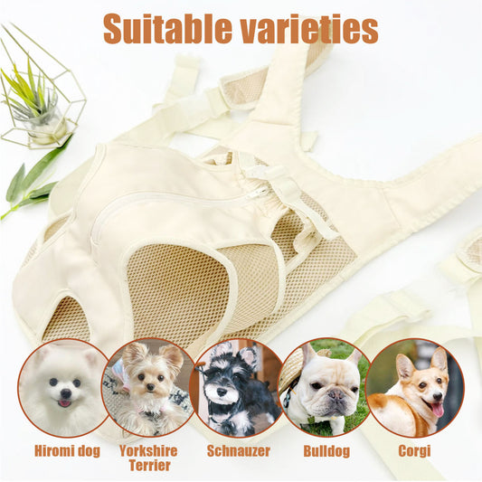 Portable Chest Harness Pet Carrier For Small And Medium-Sized Pets