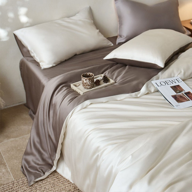 Solid-color Viscose Cooling Quilt Set For Home Use