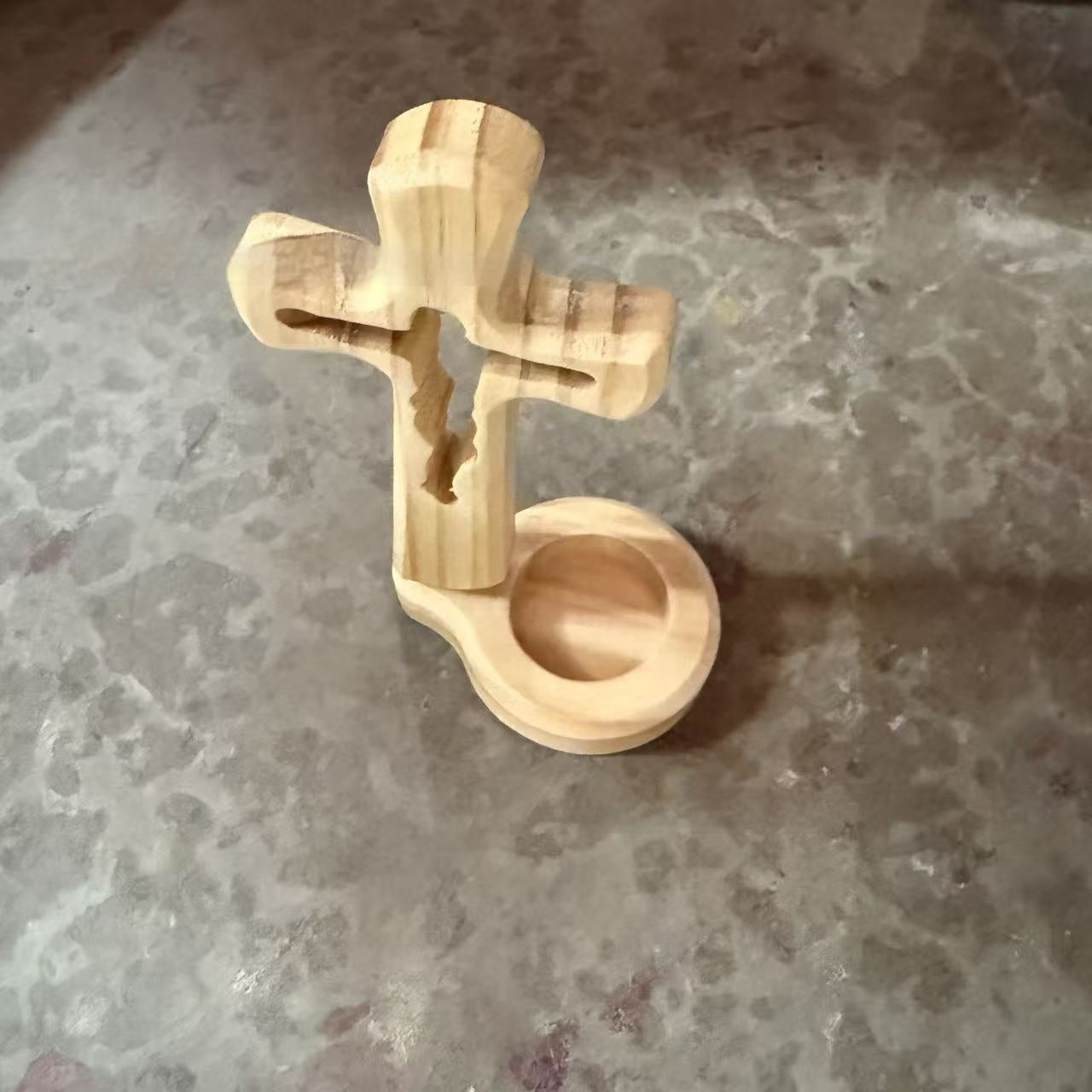 T-shaped Wooden Craftwork Simple Toy Accessories