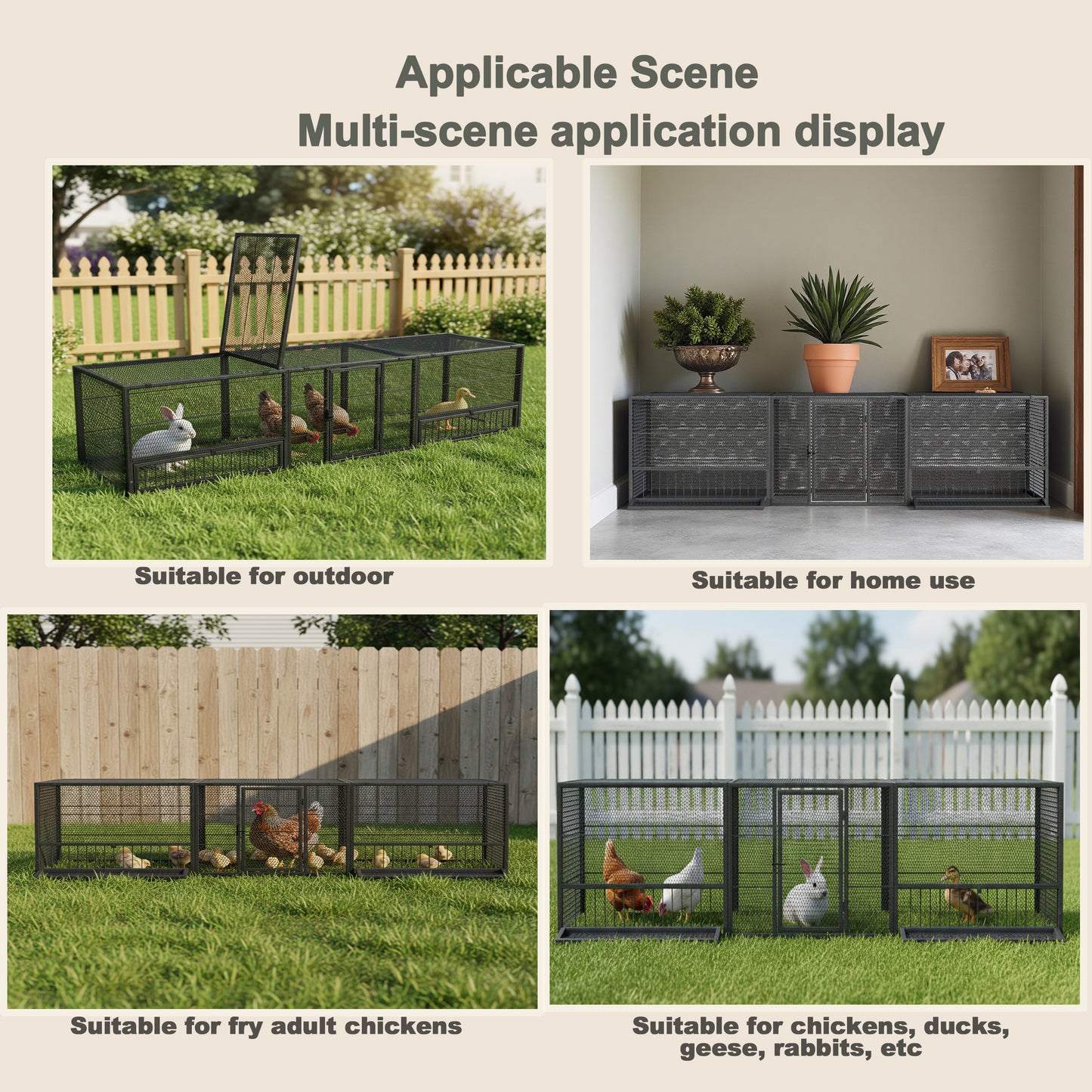 83 Thickened Chicken Coop Durable Pigeon Cage Outdoor Use Comfortable Poultry Cage For Home Breeding Easy-to-Install Design With Strong Load-Bearing Chicken Duck Goose Breeding