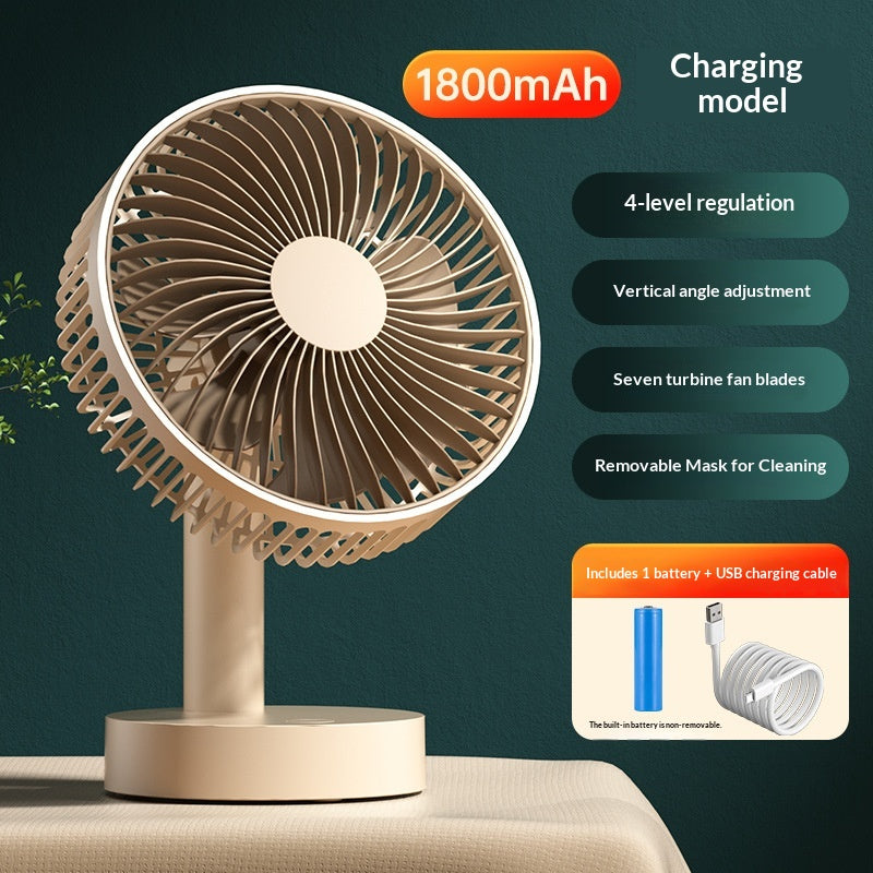 Compact Desktop Charging Fan For Home And Office