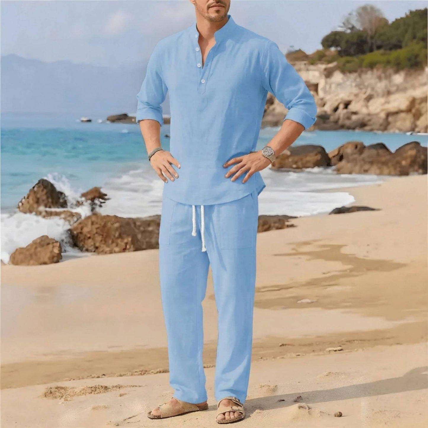 Breathable Beach Fashion Casual Mens Set