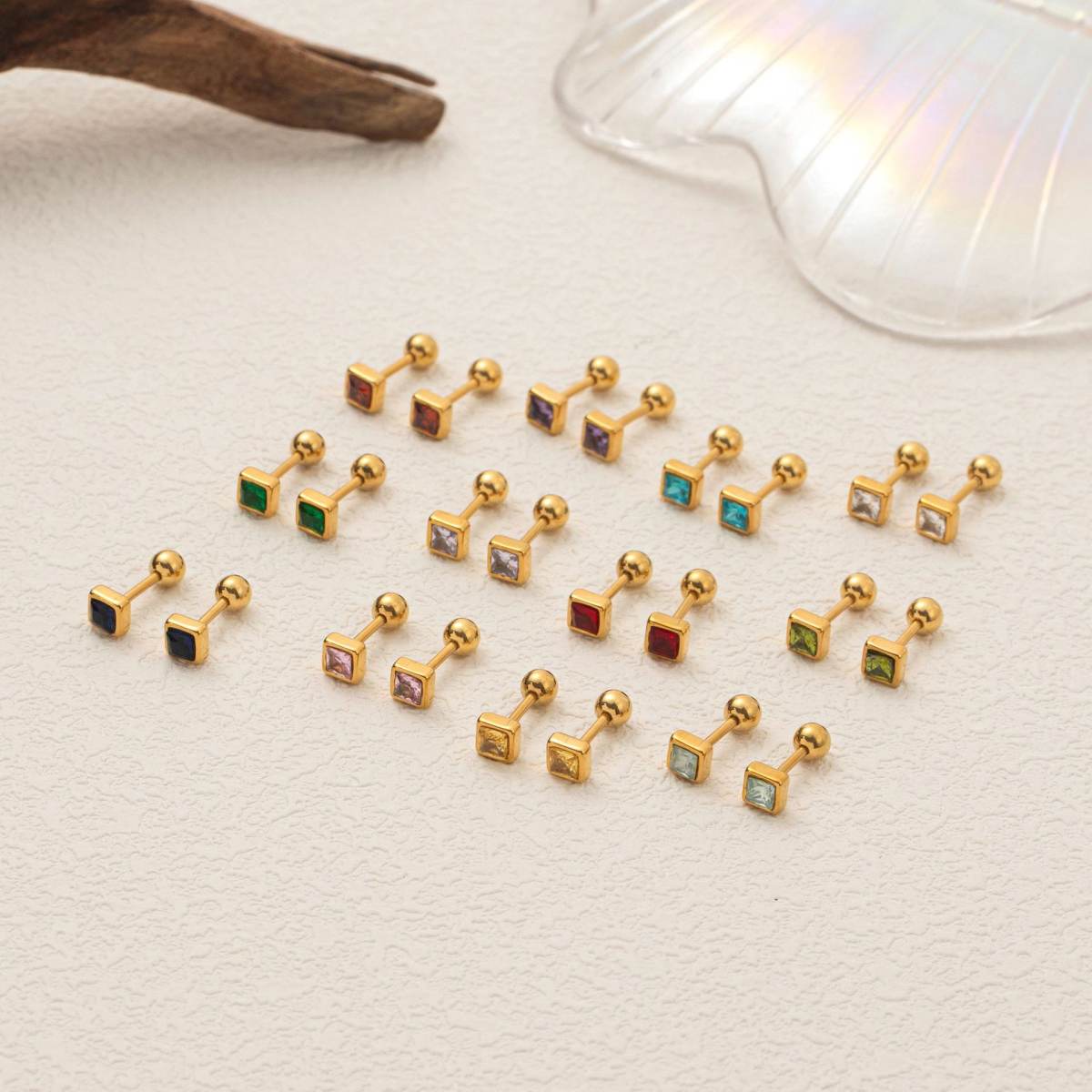 Color 12 Birthstone Earrings Diy Accessories