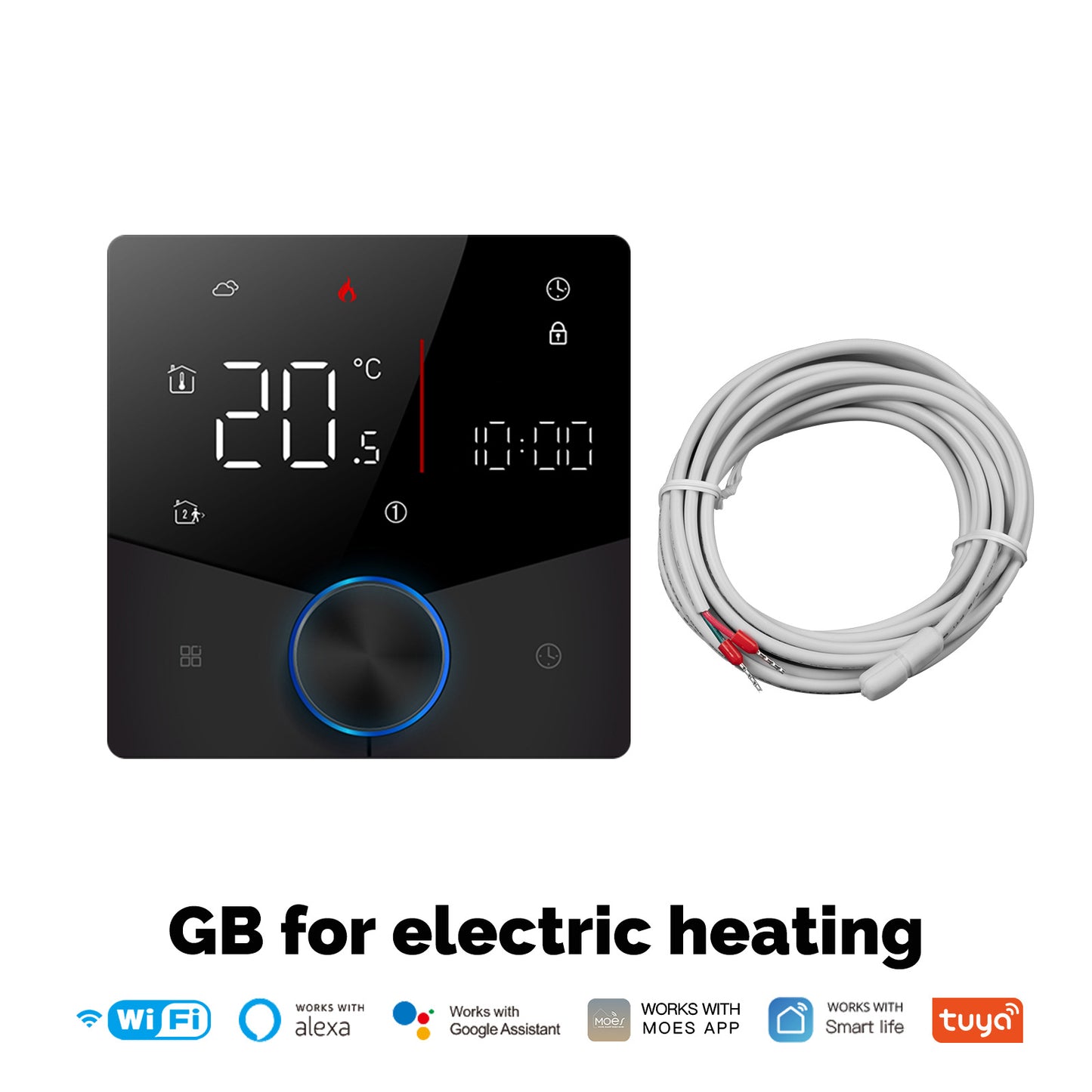Smart Home Knob Floor Heating Temperature Controller App Remote Control Timing Energy Saving