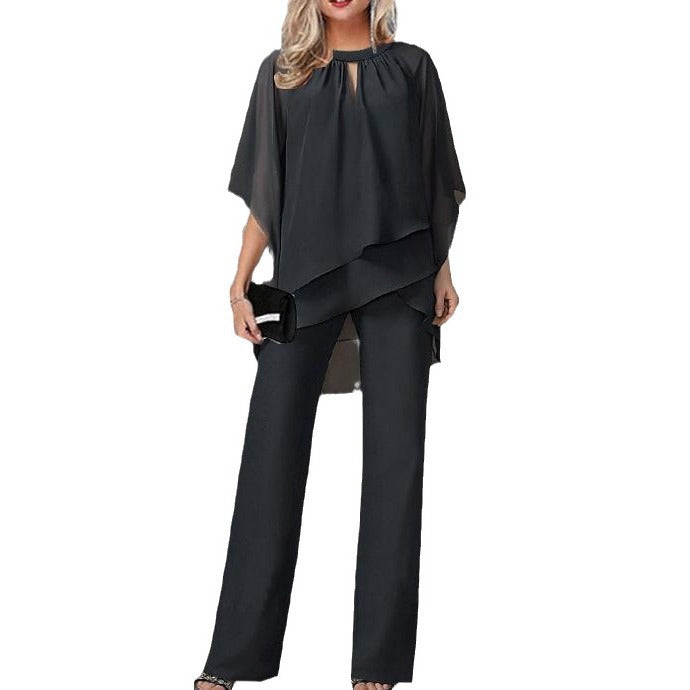 Fashion Solid Color Loose Casual Irregular Suit