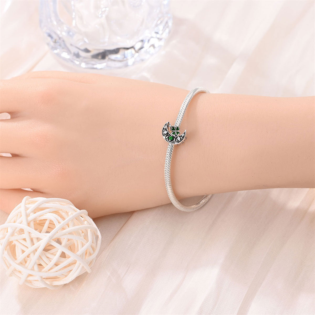 DIY Jewelry Bracelet Accessories Lucky Horseshoe Four-Leaf Clover Charm Pendants
