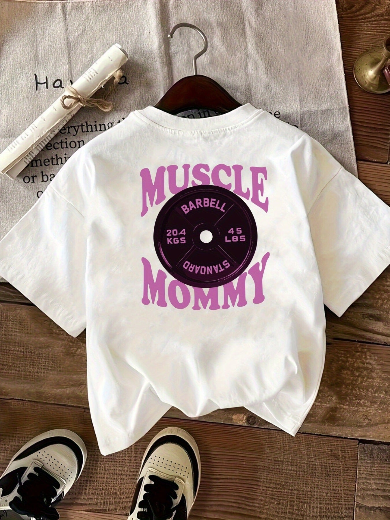 Fitness Mom Printed Crew-neck Unisex Casual