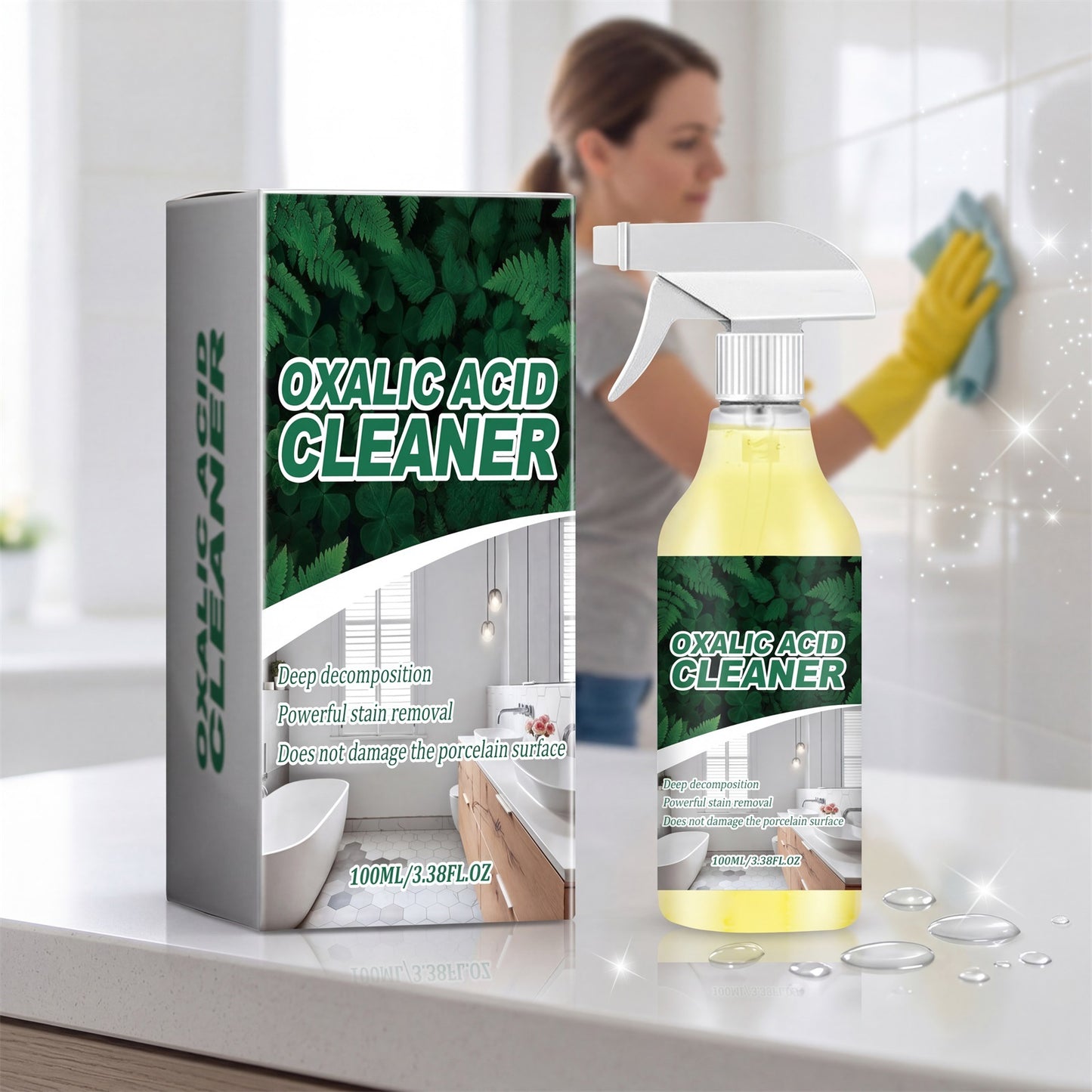 Oxalic Acid Cleaner Daily Cleaning Kitchen And Bathroom Surface Stains Dust Efficient Clean Brightening Multi-purpose Cleaning Agent