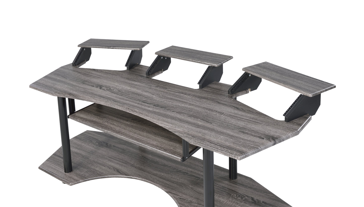 83  Eleazar Black Oak Finish Music Recording Studio Desk