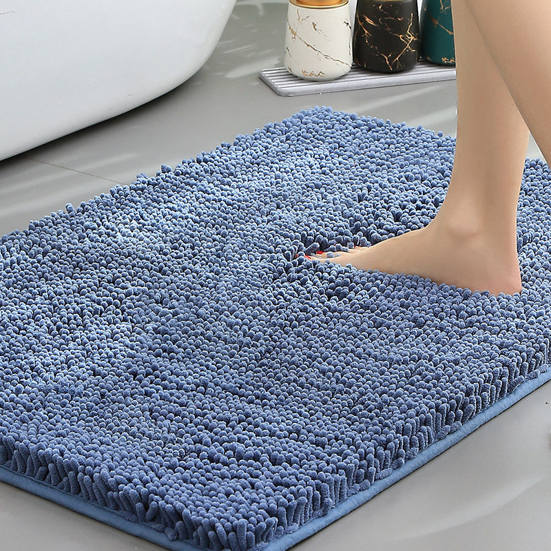 Bathroom Floor Mat, Bath Entrance Water-absorbent Carpet, Chenille Anti-slip Foot Pad