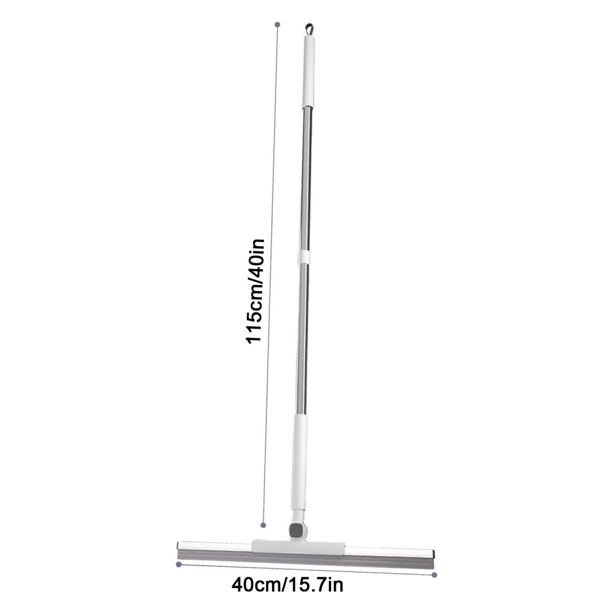 Broom Folding Dustpan Set Combination Household Broom Wiper Blade Hair Sweeping-Only 1pc Silicone Broom Floor Scraper, White Width 36cm, Length Approximately 132cm