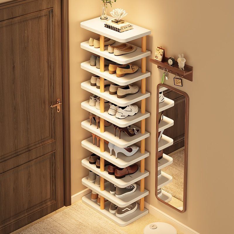Simple Multi-tiered Wooden Shoe Rack For Home Use