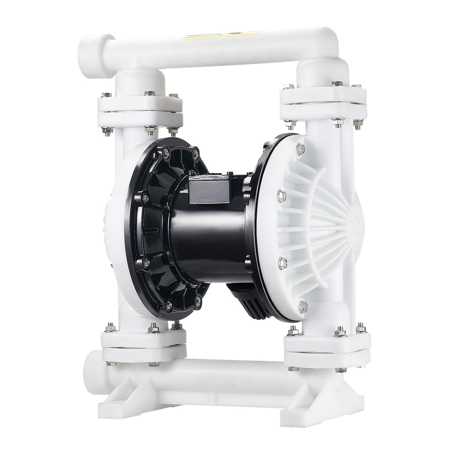 Air Operated Double Diaphragm Pump, 25 GPM, 1 Inch Inlet & Outlet Pneumatic Waste Oil Transfer Pump, Max 100 PSI, Polypropylene Body, Air-Operated For Diesel, Grease, Kerosene, Gasoline & Oil