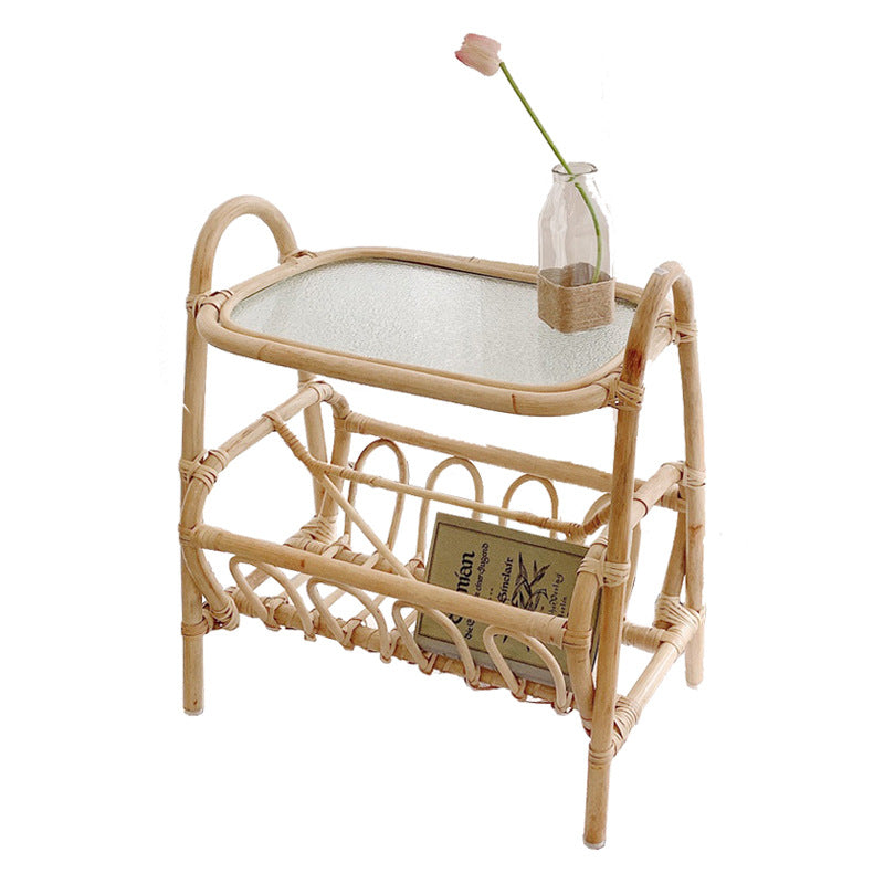 Rattan Storage Rack, Wabi-sabi Style Tea Table, Vintage