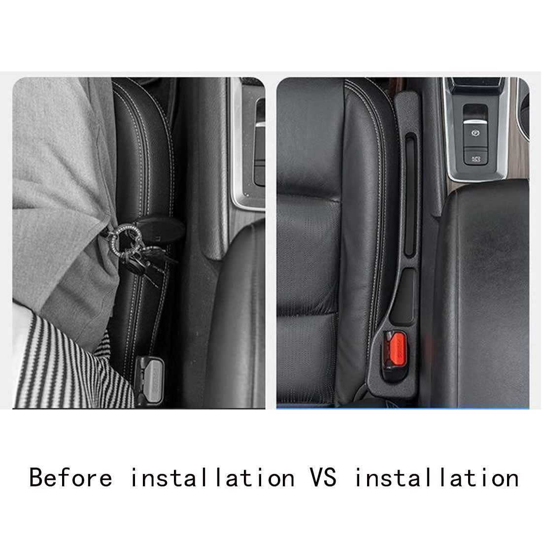New Car Seat Gap Filler Strip, Seam Filler, Edge Sealant, Leak-proof, Anti-drop, Storage Car Interior Accessories---black
