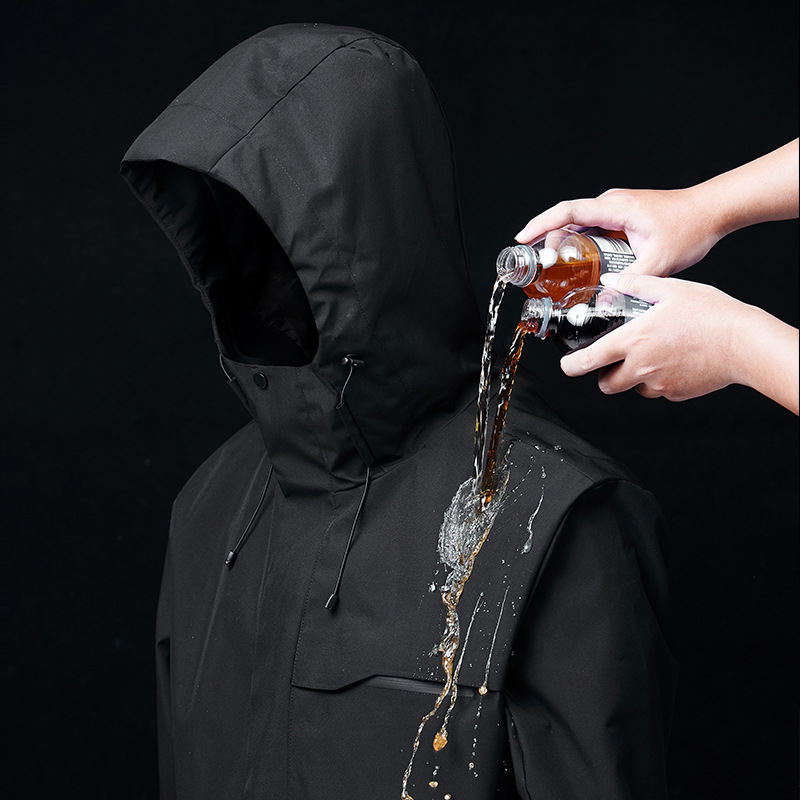 Mens Solid-Color Loose-Fit Outdoor Multi-Functional Jacket