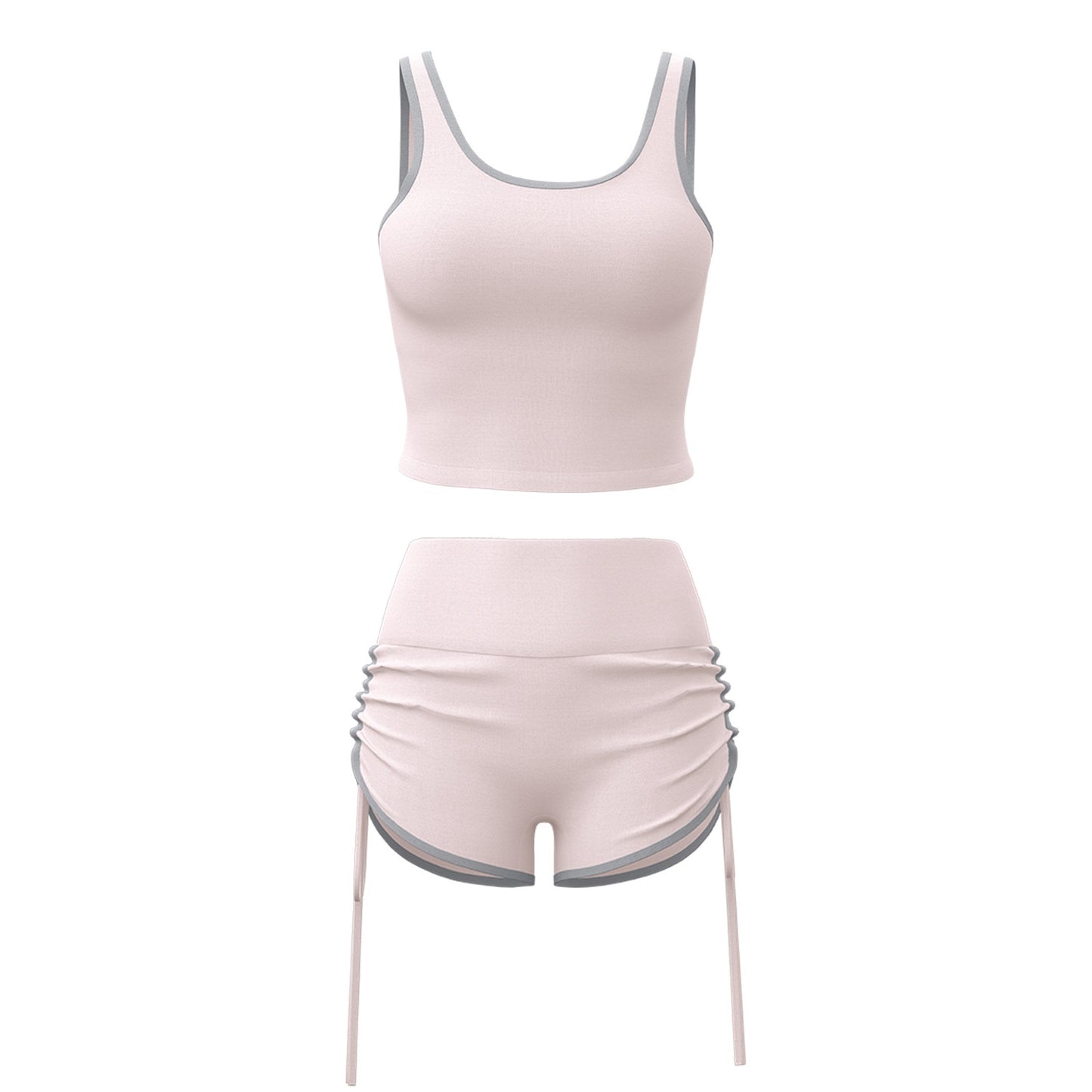 New-style Sports Set With Built-in Padded Bra, High-support Fitness And Yoga Wear For Women