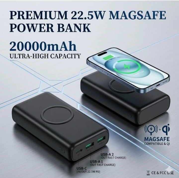 20000mAh Portable Power Bank Fast Charging External Battery Pack With Safety System
