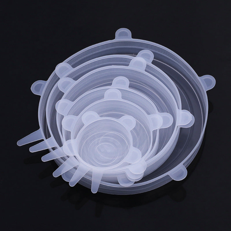 Kitchen Microwave Food Cover With 6 Silicone Lids, Extension Lid, Bowl Lid, Elastic Silicone Lid, Universal Adaptability Lid