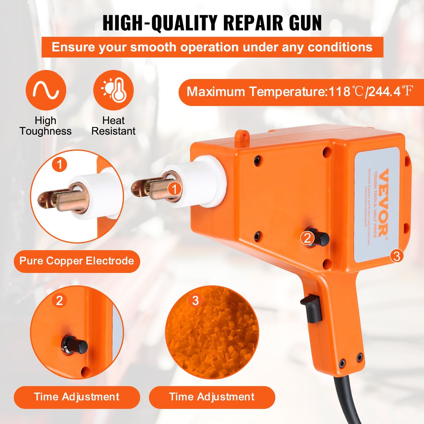 Stud Welder Kit, 5500 Stud Welder Dent Repair Kit, 800VA Spot Welder Stud, 110V Welder Stud Kit, Stud Gun Dent Puller Kit With Complete Accessories, Dent Welder Repair For Auto Body Repairing