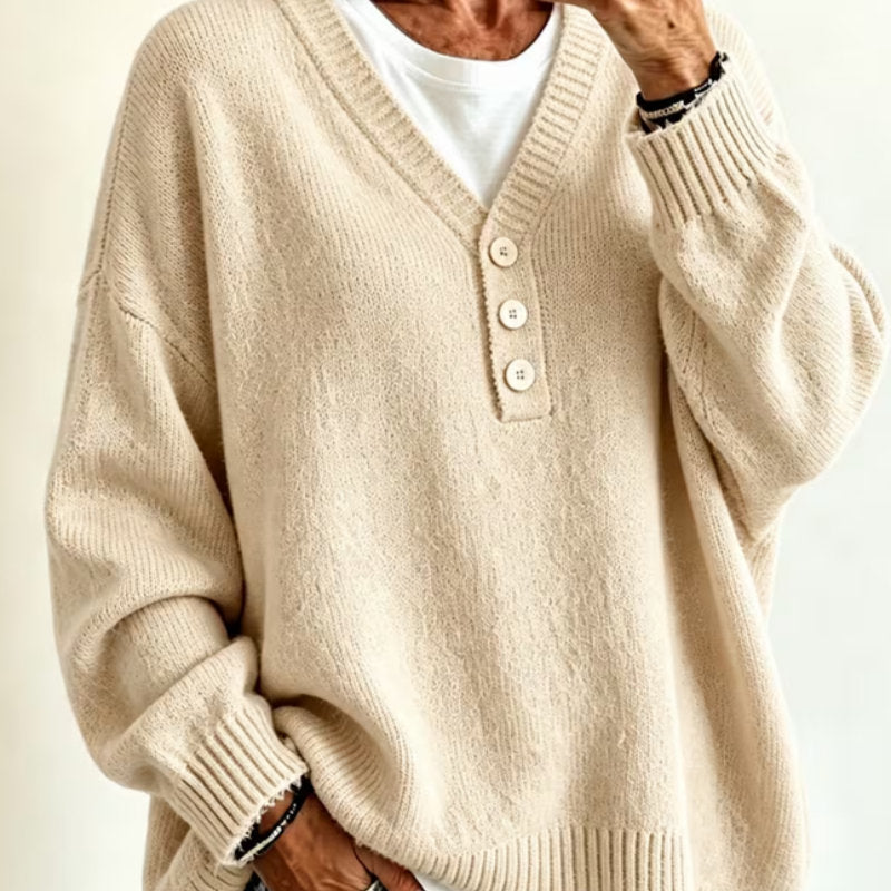 Solid-color casual fashion sweater