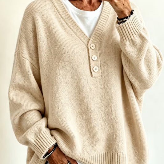 Solid-color casual fashion sweater