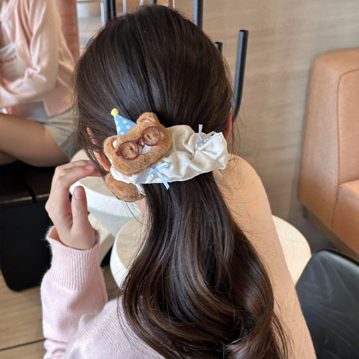 Cute Polka-dot Little Bear Hair Clip Headpiece
