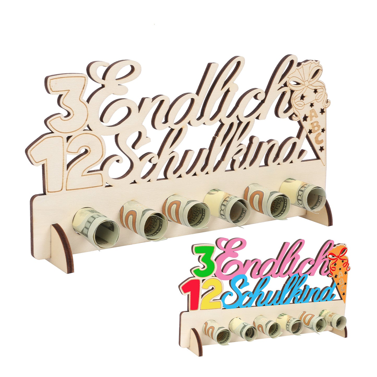 “Finally A Schoolchild” Cash Gift—High-Quality Gift For A Special Occasion—Multi-Piece Party Gift Set