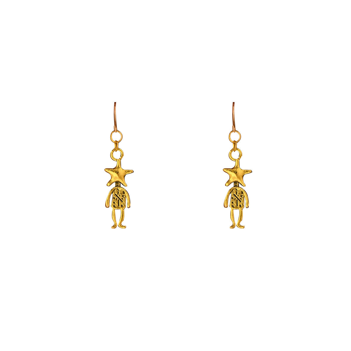 New Arrival European American Women Stud Earrings, Hot Selling On Temu, Niche Retro Geometric Star Element Design, Versatile Daily Fashion Ear Jewelry For Ladies