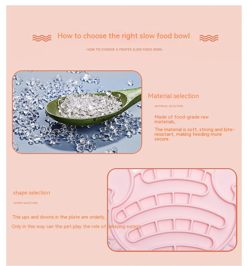 Lick Food Plate Pet Slow Food Plate Anti-choke Slow Feeding