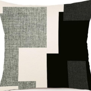 Simple Abstract Art Geometric Sofa Office Linen Pillow Cover