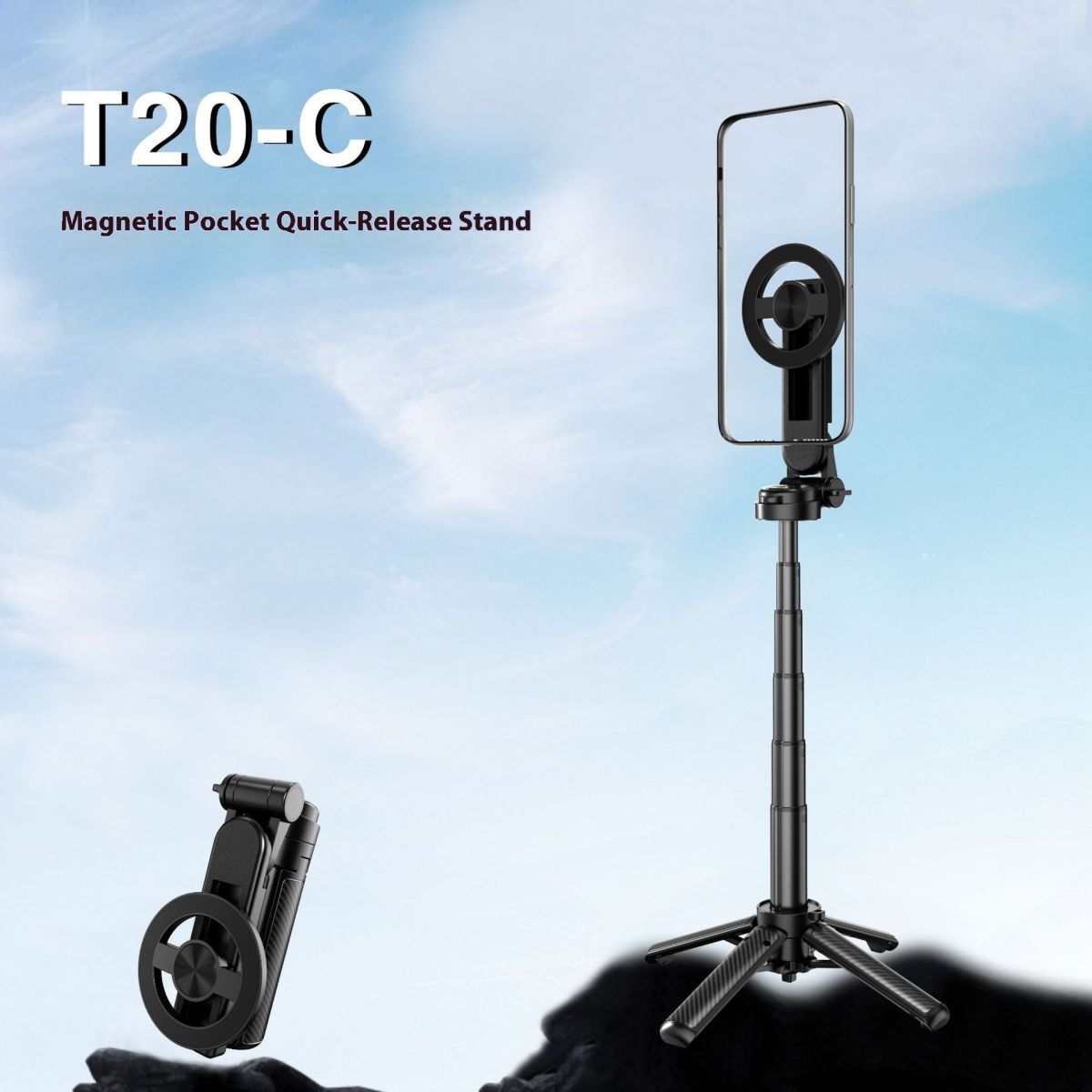 Self Timer Portable Telescopic Mobile Phone Bracket Magsafe Handle Camera Aid