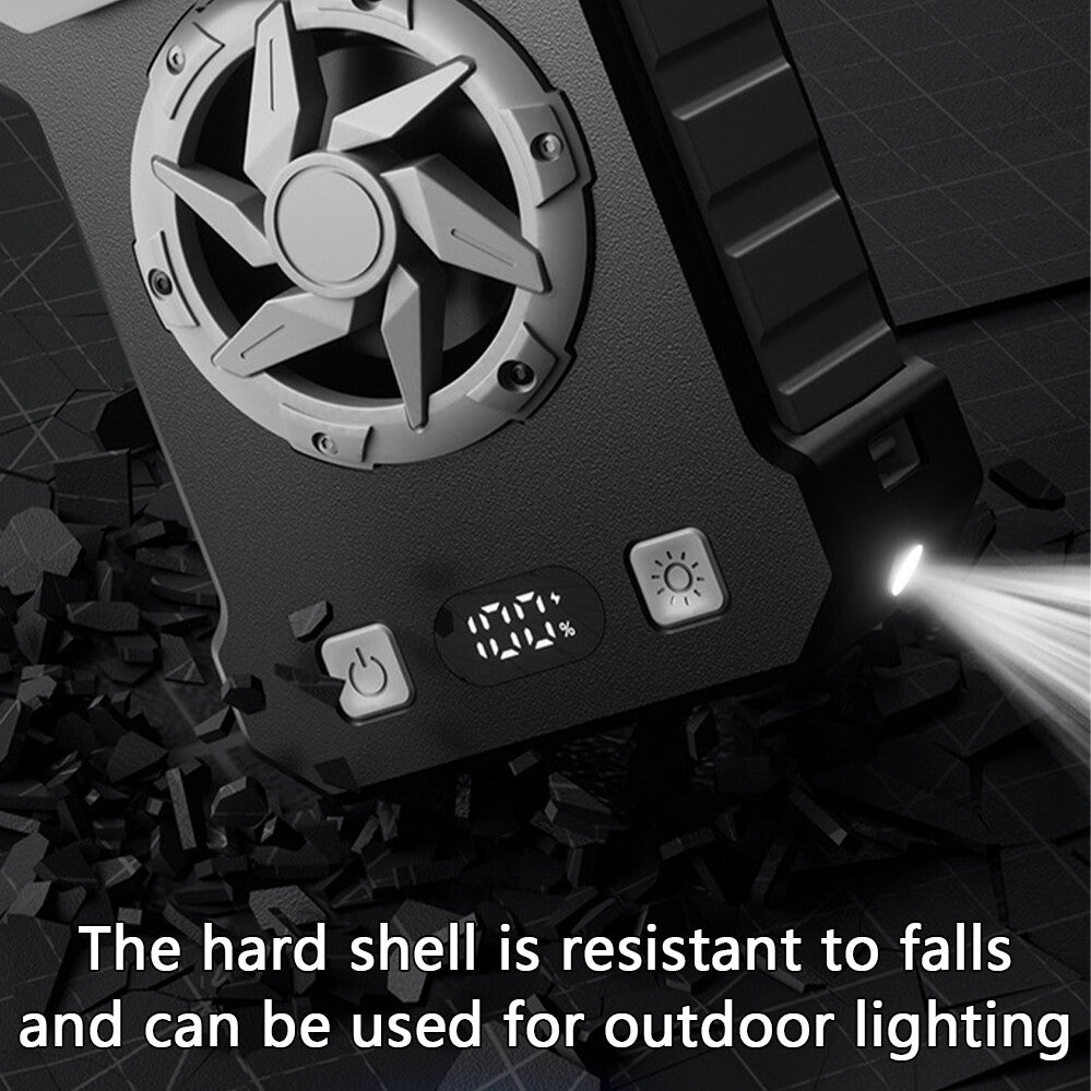 Waist Clip Fan Outdoor Personal Portable Cooling Belt USB Rechargeable10000mAh