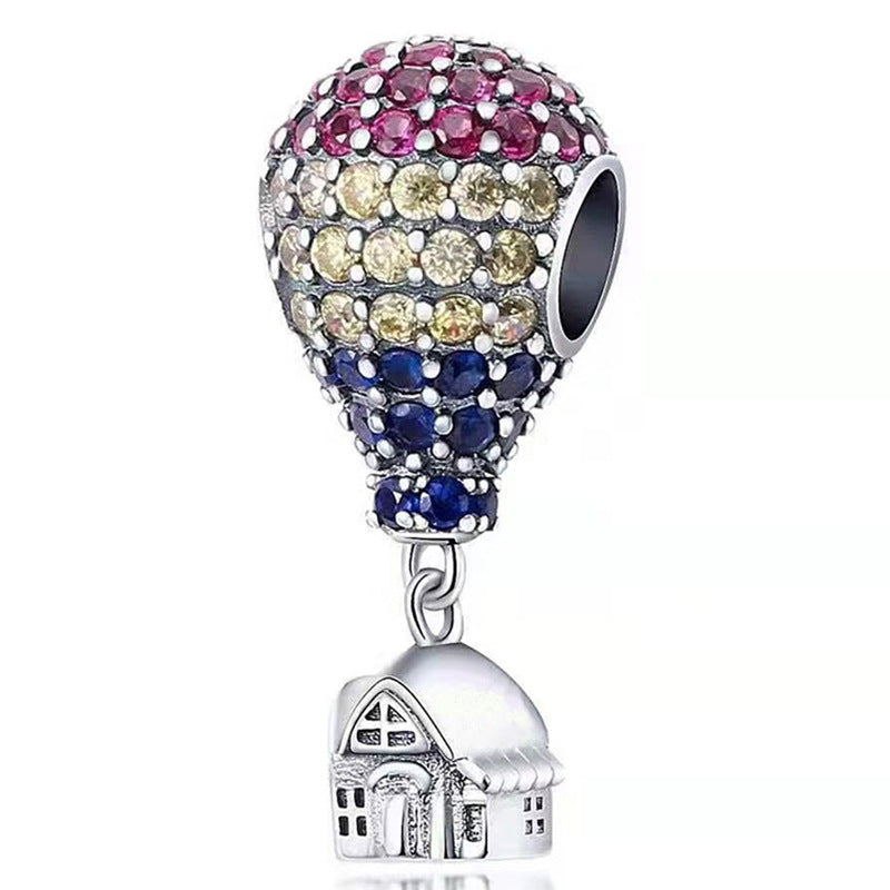Animal-themed Colorful Heart-shaped Large-hole Beads For DIY Bracelet Accessories