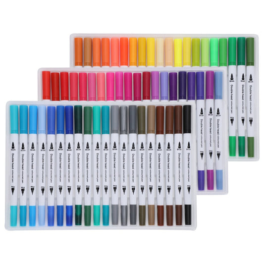 Painting Watercolor Markers Assorted Colors Soft FineLiner Tip Dual Brush Art Supplies(STBG-60 Color )
