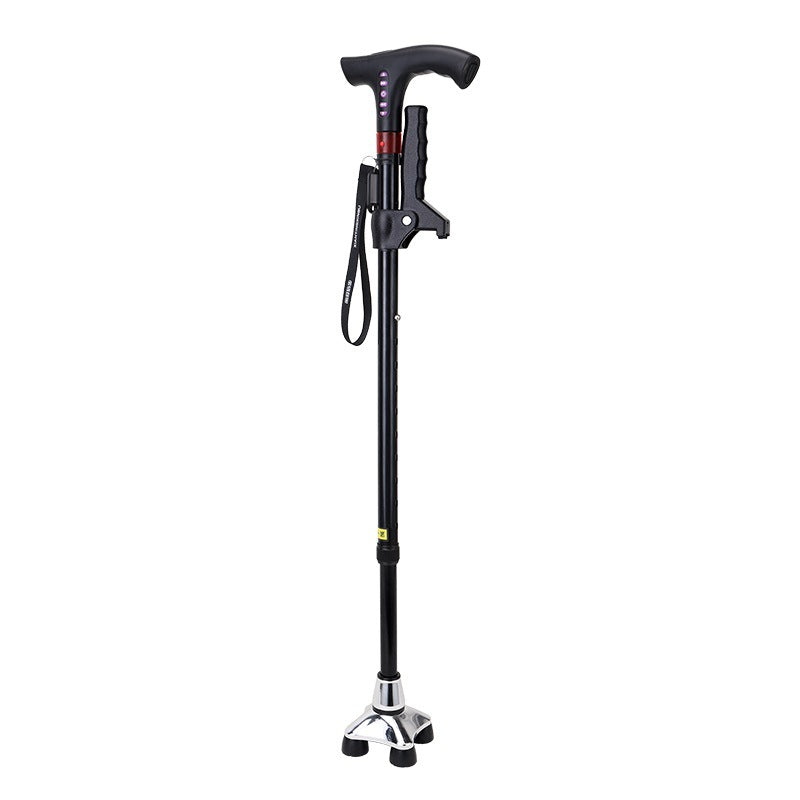 Multifunctional Smart Radio Anti-skid Telescopic Walking Stick For The Elderly