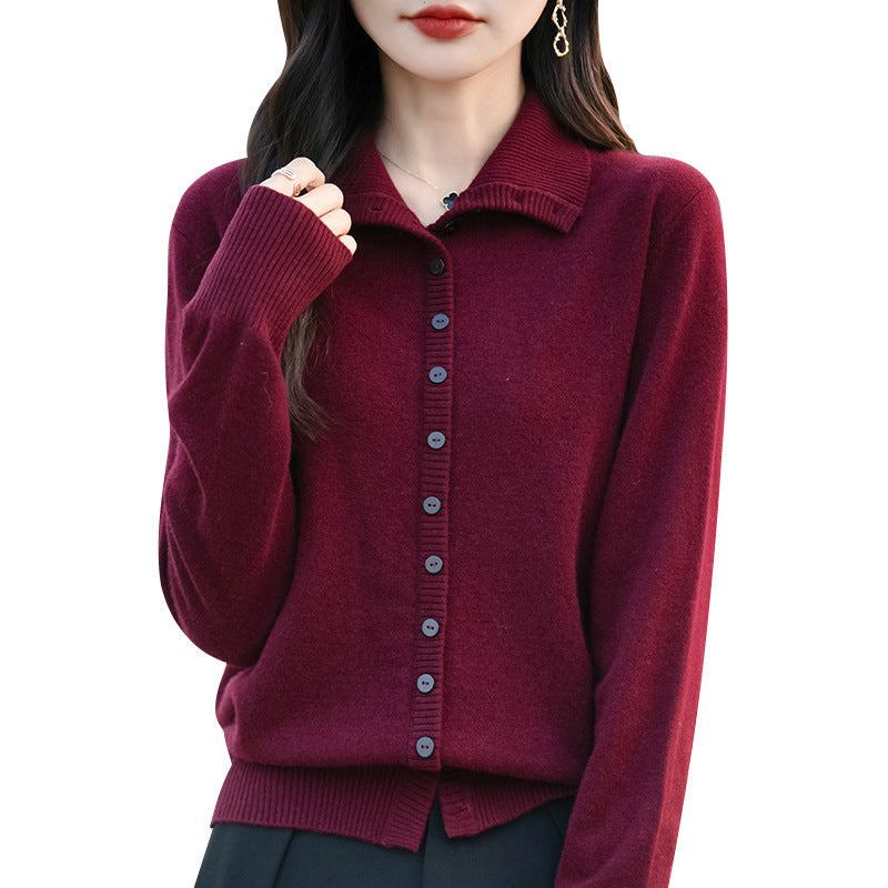 Women's Korean-style Loose Knitted Long Sleeves Sweater Coat