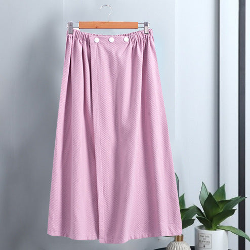Cotton Wearable Tube-top Bath Towel With Hidden Snaps