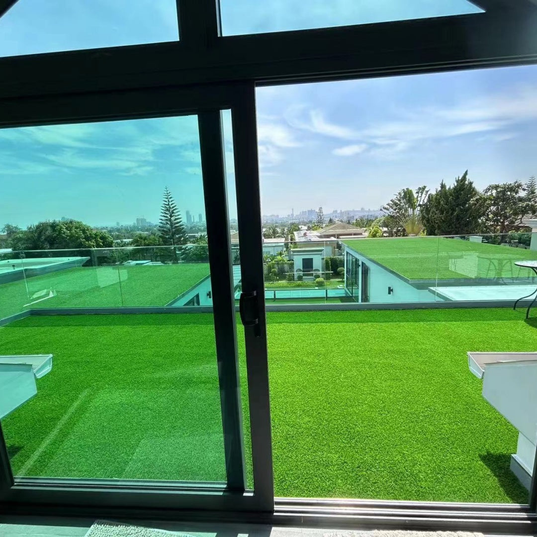 3FTX10FT Outdoor Artificial Grass Runner Rug, Thick Realistic Fake Grass Roll Decor Patio Balcony Garden Lawn, Dog Pets Turf Drain Mat, 1.38 Pile Height