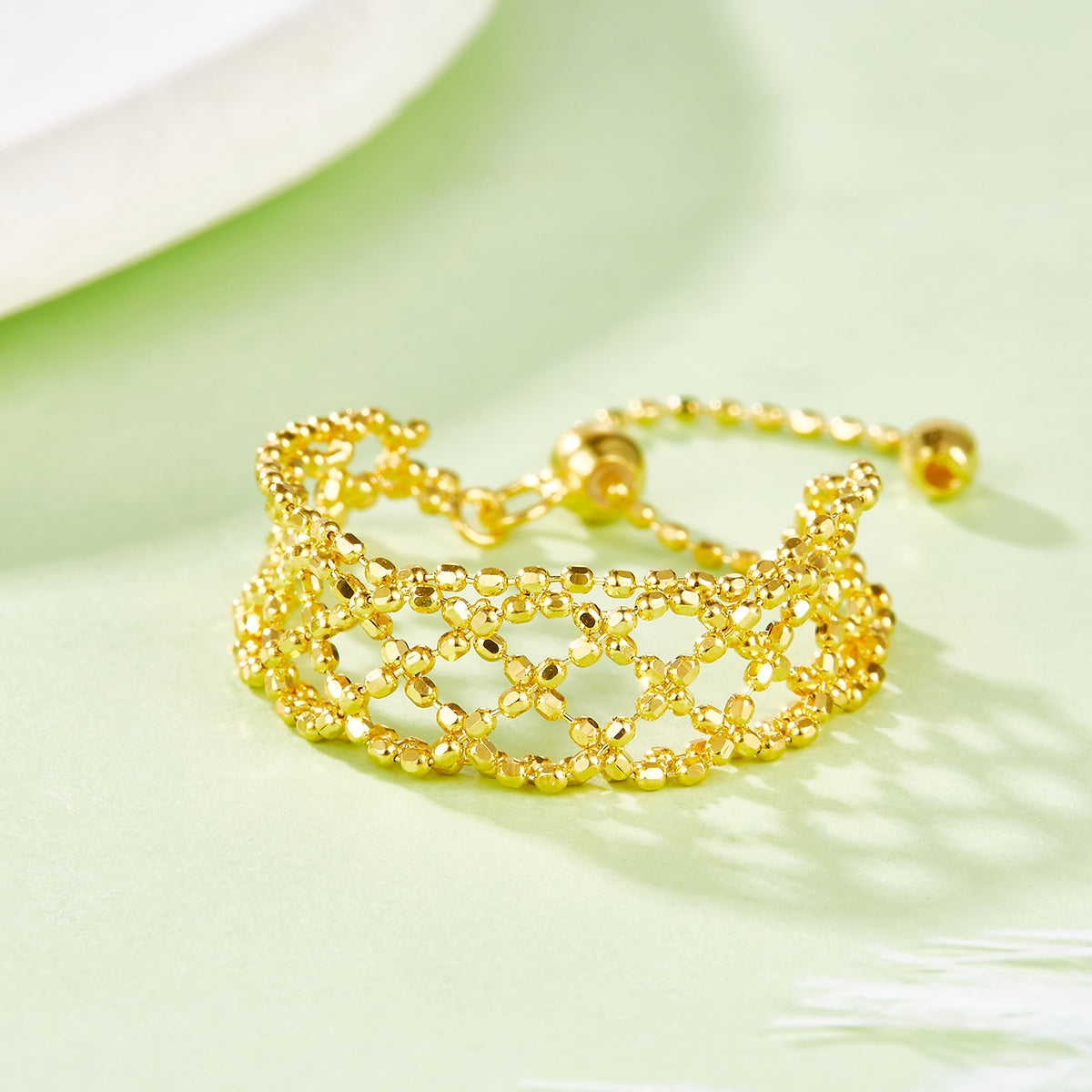 S925 Sterling Silver Hollow Flower Ring 0.8g Ultra-Light 14-21mm Adjustable 8.3mm Wide 3 Colors Optional Gift Box