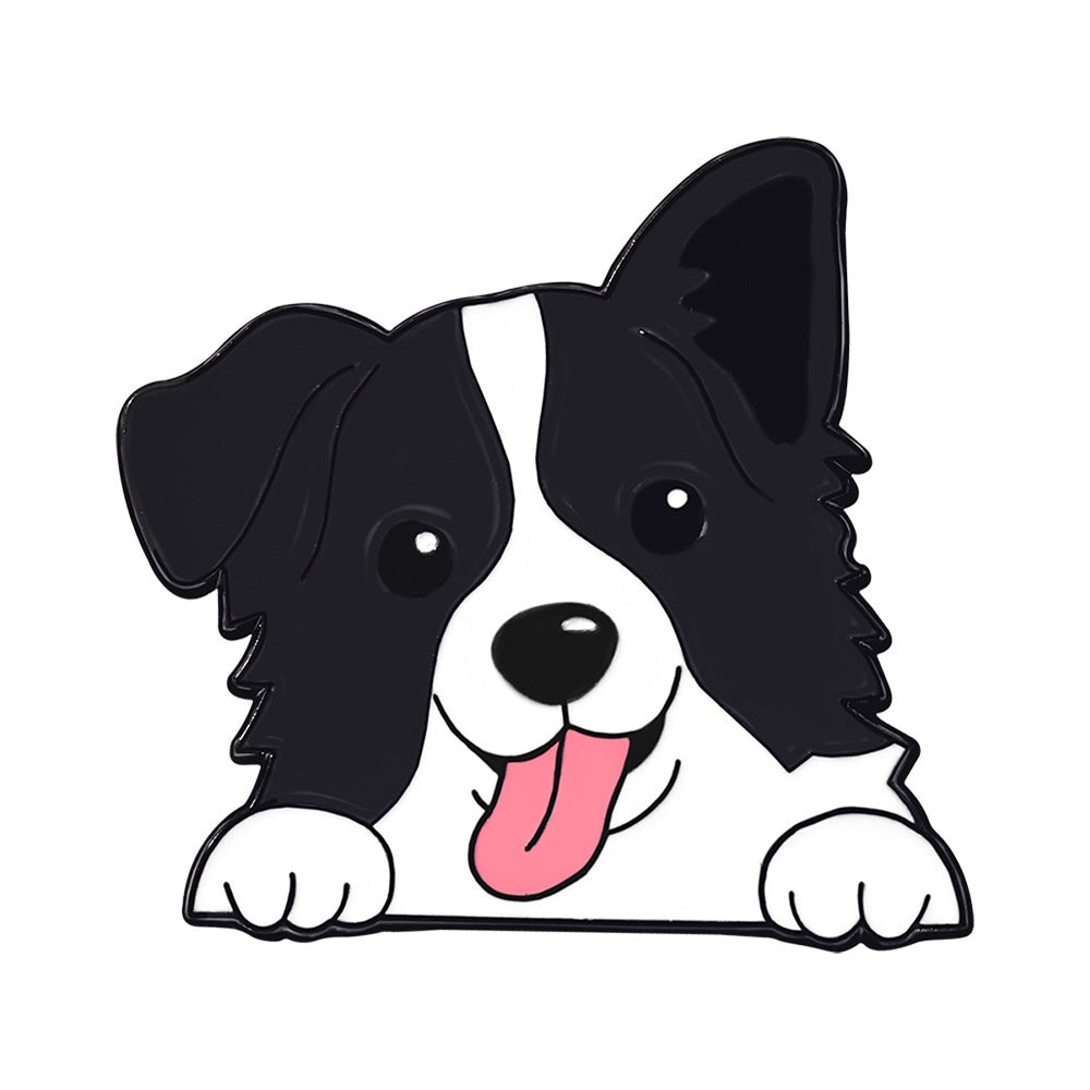 Cute Corgi And Border Collie Pet Dog Brooch