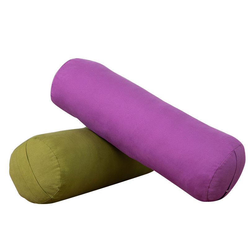Home Pure Color Soft Comfortable Cylindrical Pillow Removable Yoga Cushion