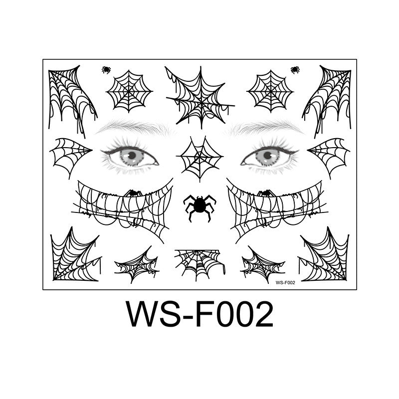 Spider Web Face Pasters Tattoo Sticker Waterproof Makeup Painted Tattoo Sticker