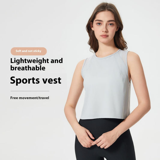 Solid Color Yoga Clothes Without Chest Pad Workout Sleeveless Vest