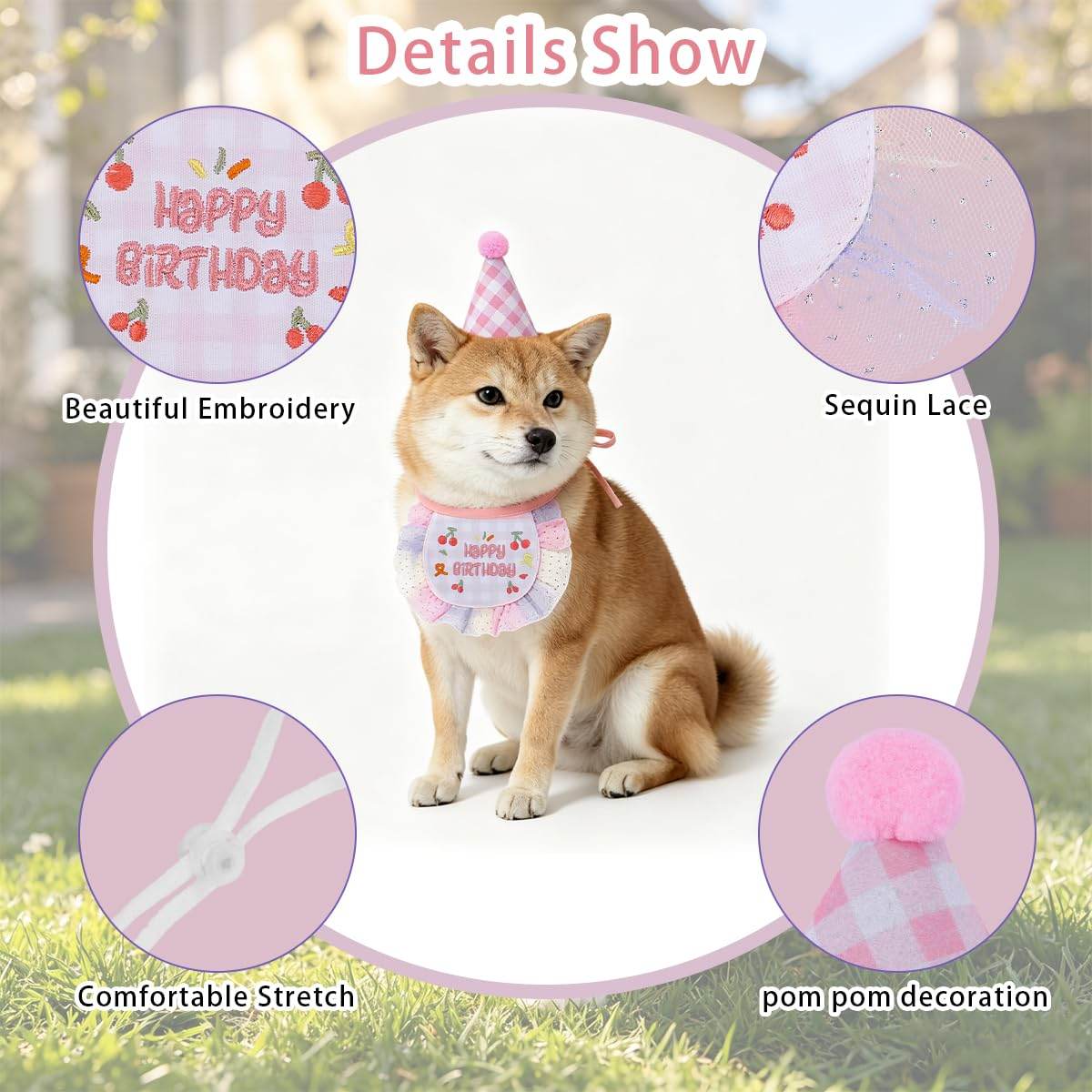 Cat Princess Costume Cat Tutu Dresses Kitte Birthday Hat Scarf Set Clothes Dog Outfit For Small Pet Birthday Party Halloween Wedding Photo Prop