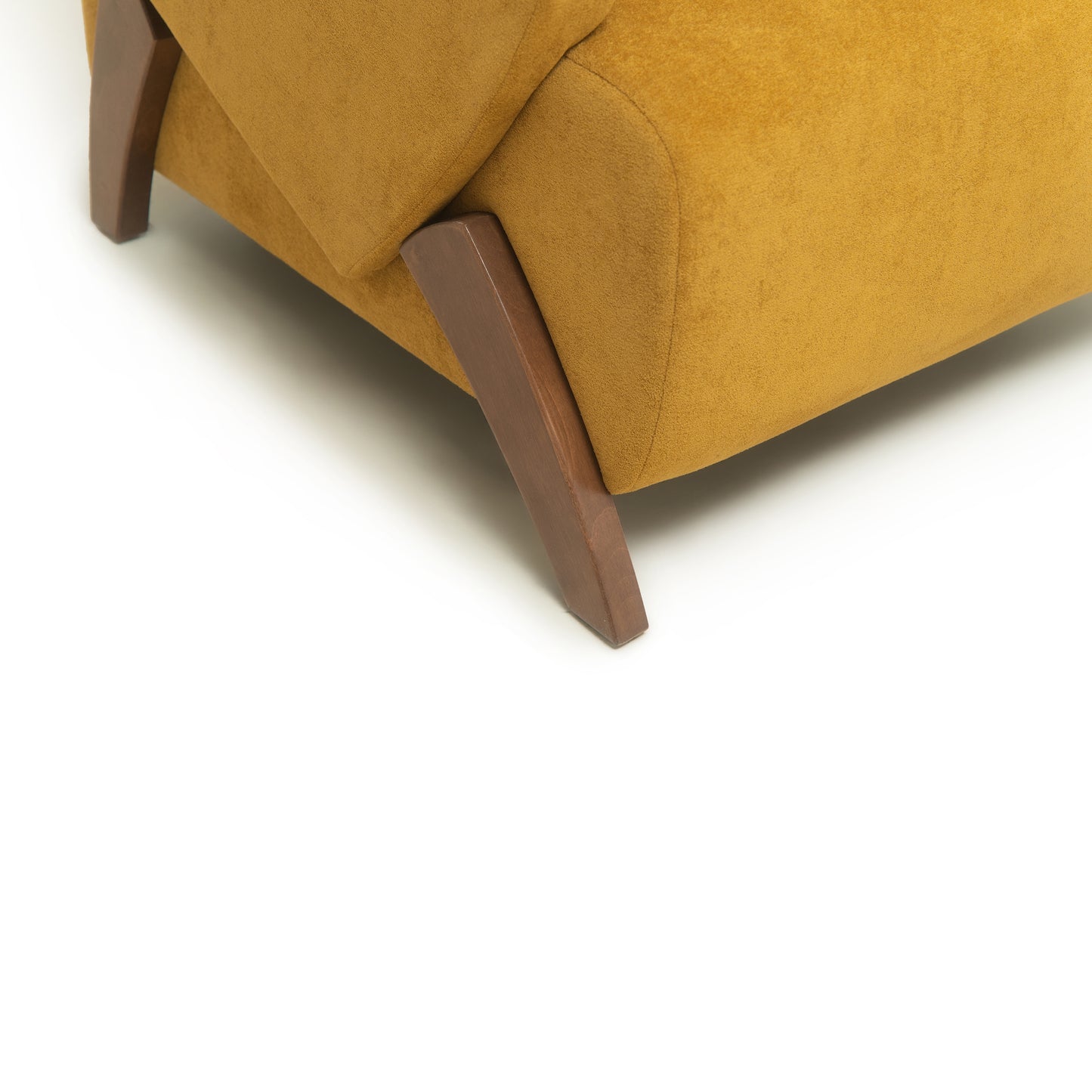 Lounge Chair, Accent Chair,28.15-inch Velvet Fabric Decorative Sofa, With Four Birch Legs, Suitable For Living Room, Study, Office Or Leisure Area, Turmeric