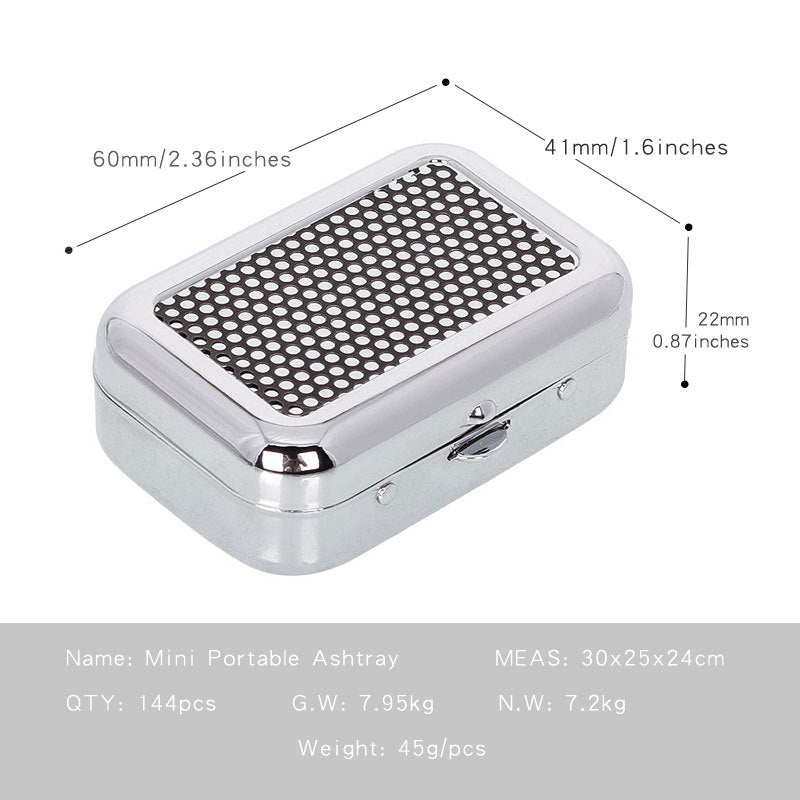 Creative Mini Metal Pocketable Ashtray Car Outdoor Smoking Set Accessories