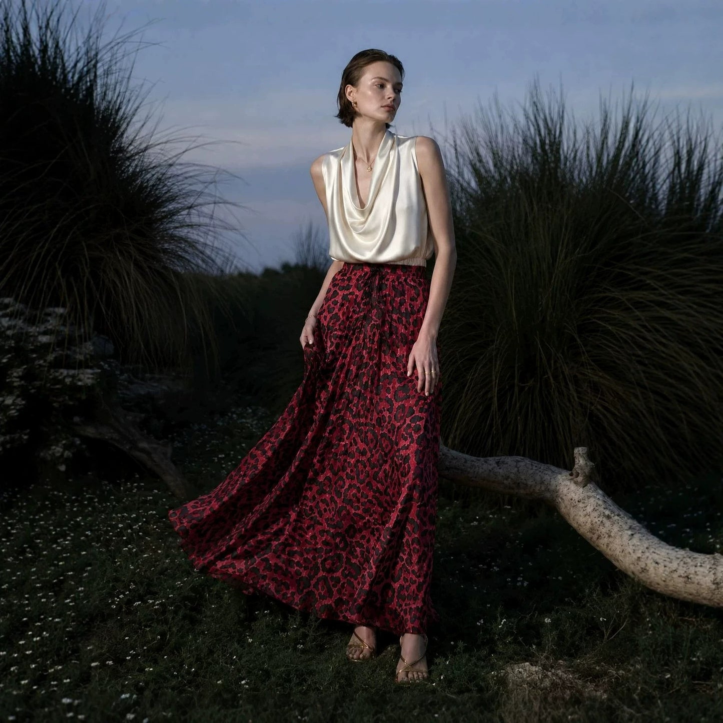 Womens Fashion Loose-Fit Sexy Printed Dress