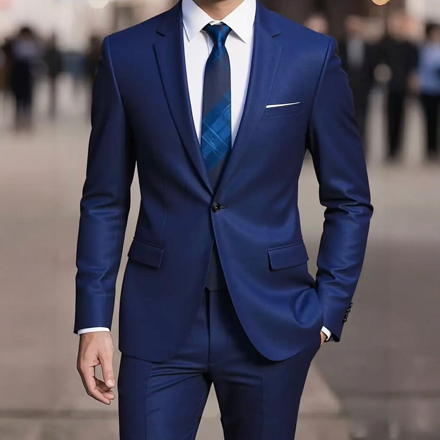 Mens Business-Casual Suit Slim-Fit Korean Style