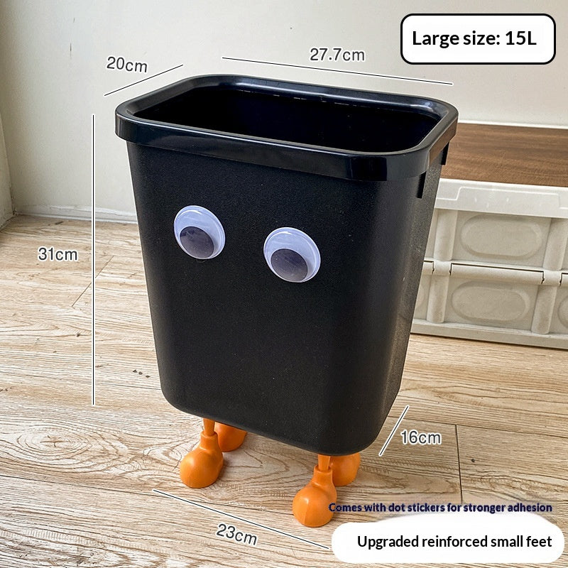 Cute Cartoon Instagram-Style Large-Capacity Trash Can For Home Use